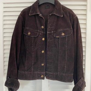Womens Lee Corduroy Jacket Vintage Chocolate Brown